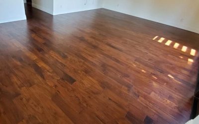 Rustic Acacia Tiga Hardwood Floor Installation